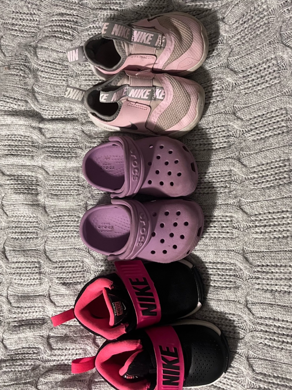 Set of three 5c kids shoes